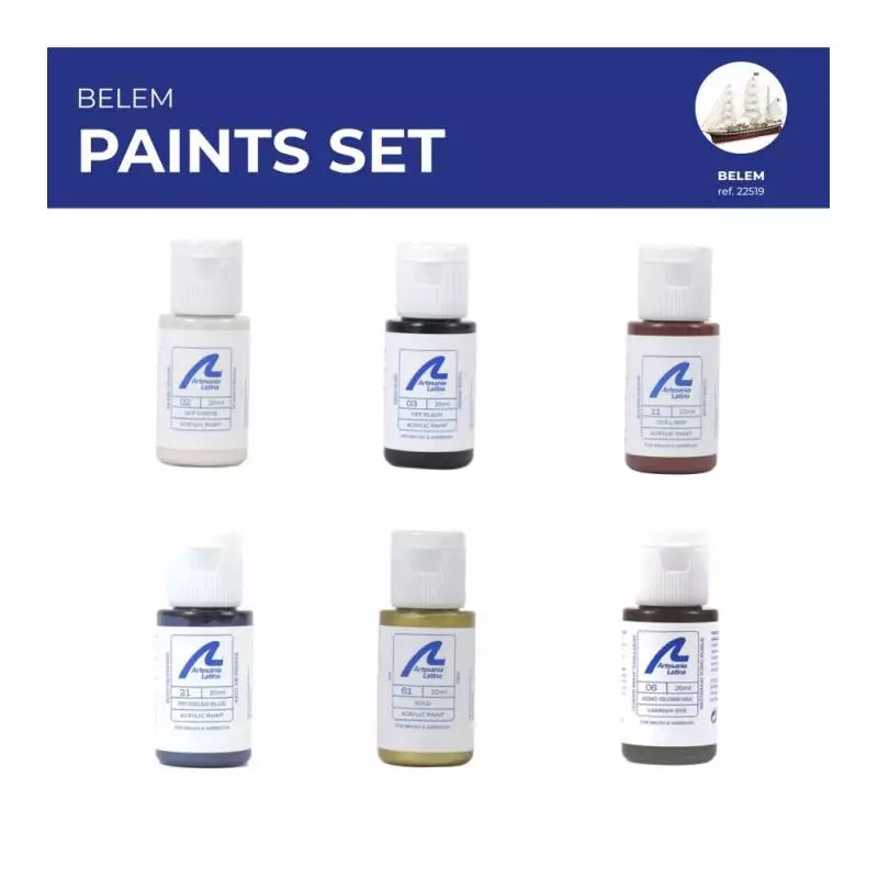 Acrylic paint set for BELEM kit by Artesania Latina 277PACK2