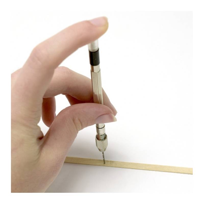 Mini perceuse manuelle de précision avec 7 forets HSS - Artesania Latina 27018-1