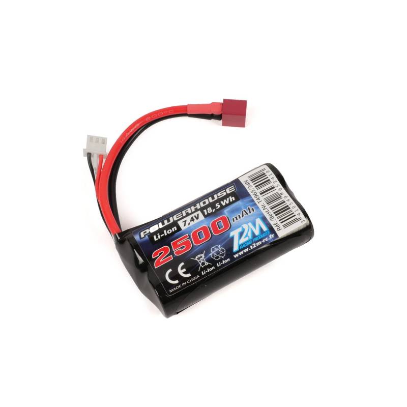 Accu Li-Ion 7.4V 2500mAh avec prise T-Dean - T2M T4965/34N