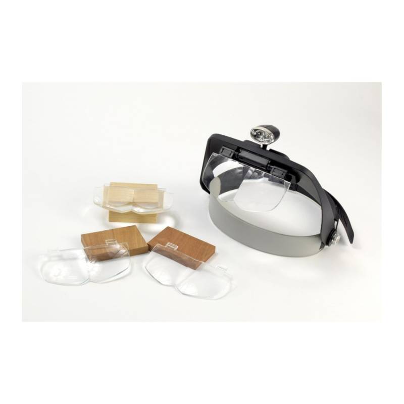 Headband magnifier with 4 magnification lenses and LED light - Artesanía Latina 27054