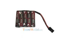 Accu NiMh de réception 6V AAA 1000mAh format plat prise Graupner - A2Pro 5105S