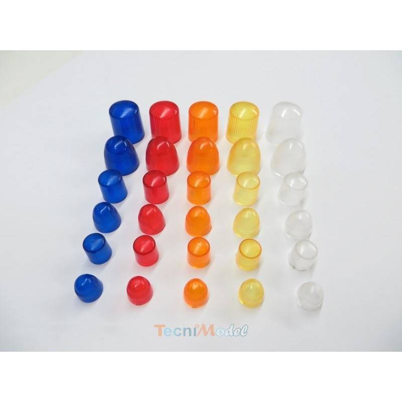 Ø12mm Round-top orange rotating beacon dome - Pistenking RX12-O