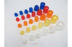 Ø12mm Round-top orange rotating beacon dome - Pistenking RX12-O
