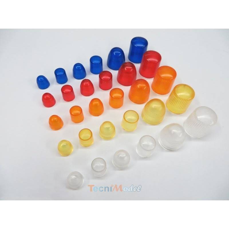 Ø12mm Round-top orange rotating beacon dome - Pistenking RX12-O