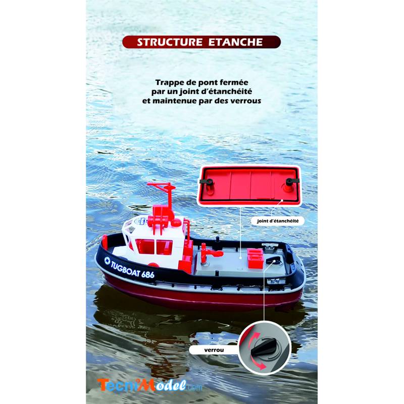 Remorqueur 686 Heng Long 2.4 Ghz Noir