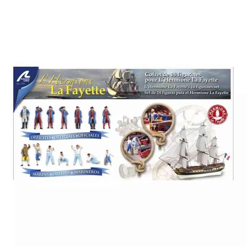 Lot de figurines pour la Frégate Hermione 1/89 Artesania Latina 22517F