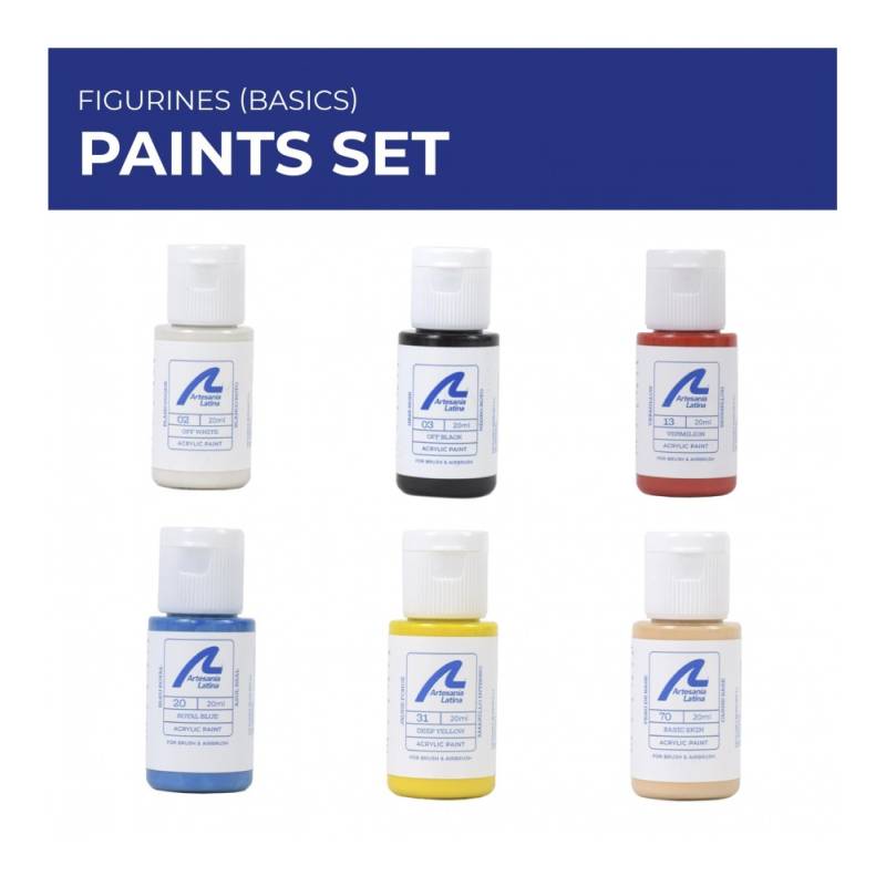 Pack de base Peinture Acrylique pour figurines Artesania Latina 277PACK14