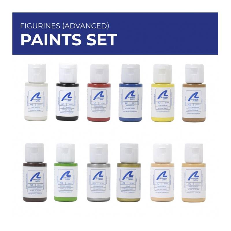 Pack avancé Peintures Acryliques pour figurines Artesania Latina 277PACK15