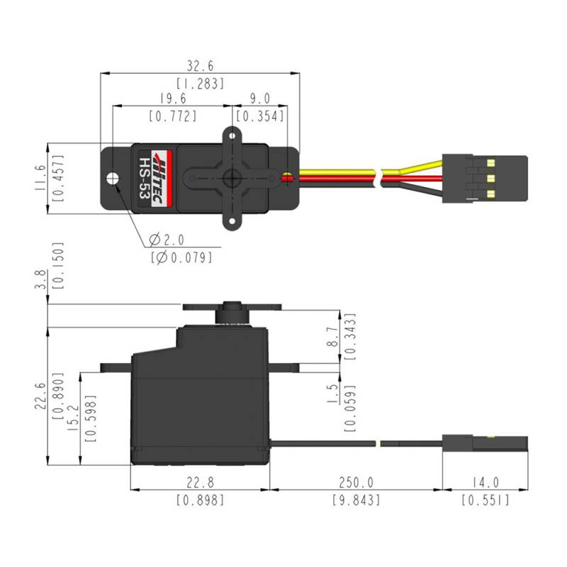 Micro Servo Hitec HS-53 8g 1.5kg/6V