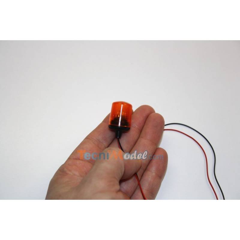 Dôme de gyrophare orange Ø17,5mm à sommet plat - Pistenking KL8-O