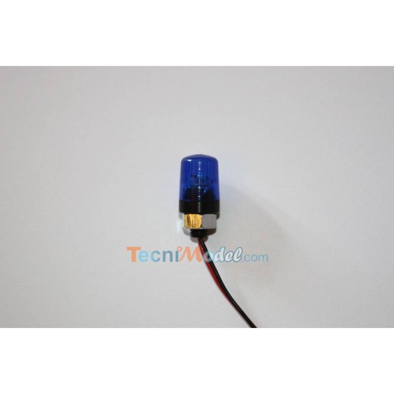 Dôme de gyrophare bleu Ø17,5mm à sommet plat - Pistenking KL8-B