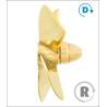Ø55mm M4 4-blade brass propeller for nozzles Range 149 Type A Raboesch Clockwise