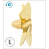 Hélice 4 pales laiton pour tuyère Ø55mm M5 Gamme 149 Type A Raboesch gauche