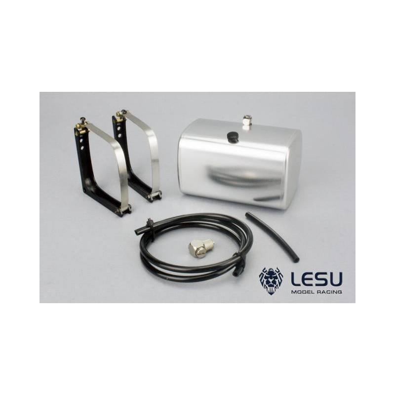 90mm Chrome-plated metal tank for 1/14 scale trucks - Lesu G-6012-90