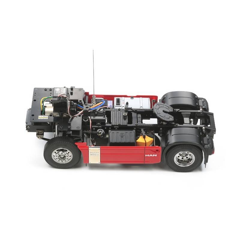 Camion Tamiya MAN TGX 4x2 Rouge Mica 56332 + Truck-Set Carson