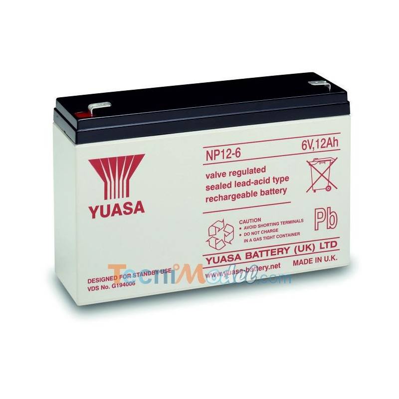 Batterie plomb Yuasa 6v 12Ah Yuasa NP126