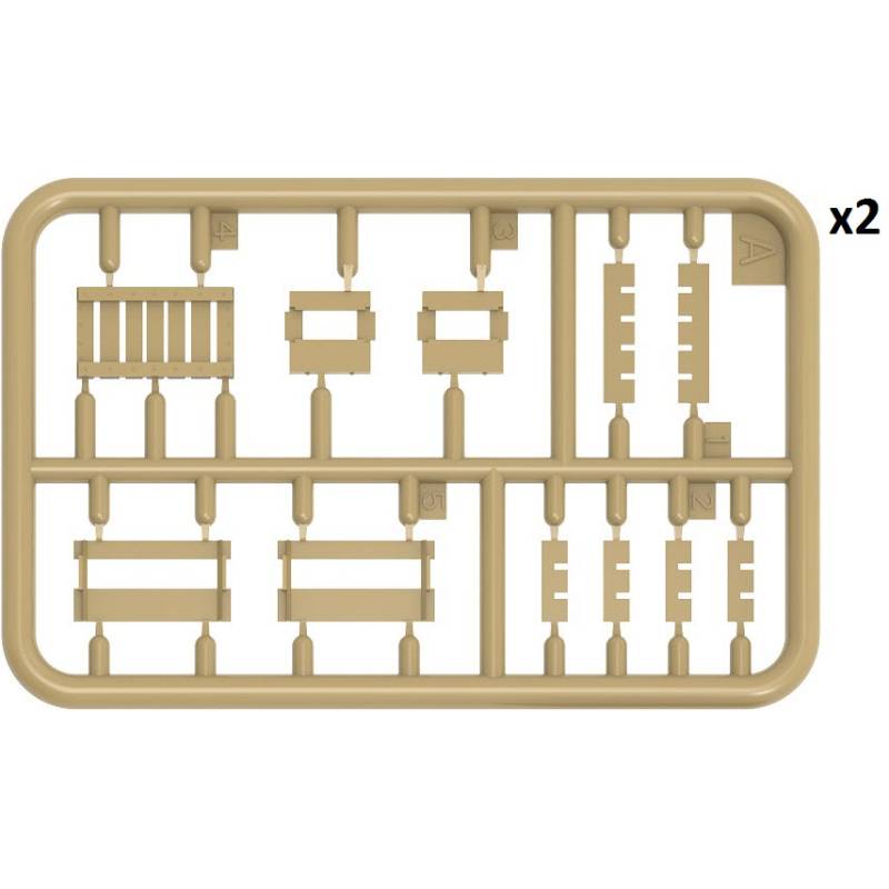 Lot de 16 caisses en bois de taille moyenne 1/35