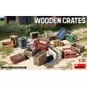 Lot de 16 caisses en bois de taille moyenne 1/35