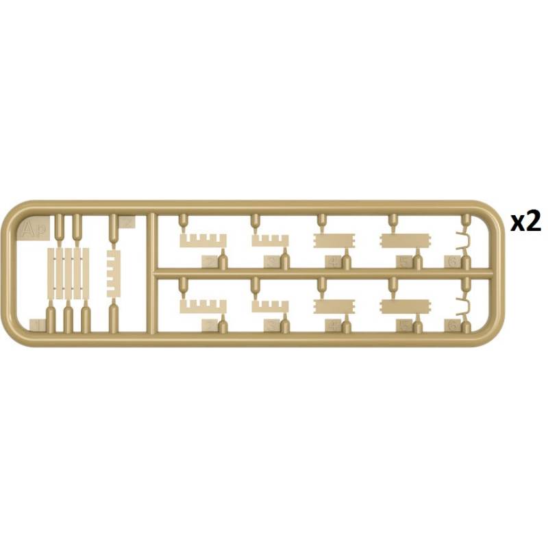Set of 16 medium-sized wooden cases 1/35