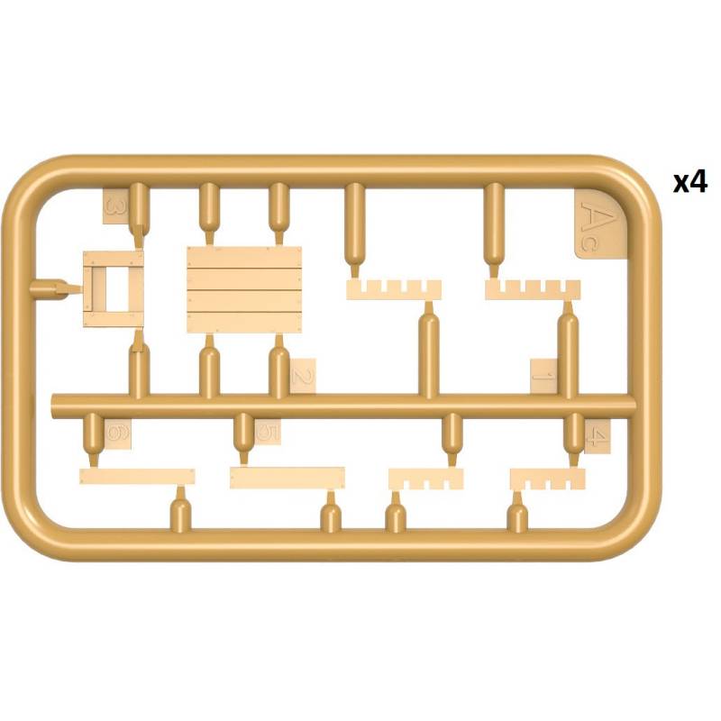 Set of 16 medium-sized wooden cases 1/35