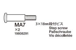 10 Step screw M3x18 Tamiya - Tamiya 9808291