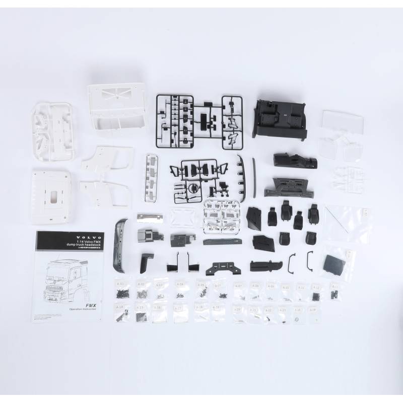 Cabine de Volvo FMX pour camion de chantier RC 1/14