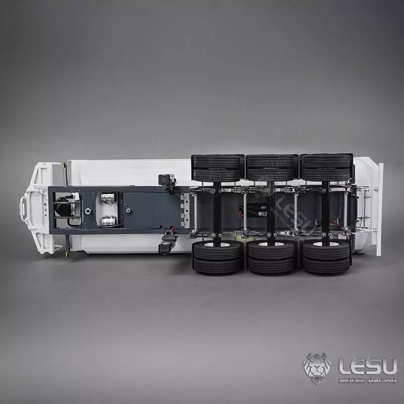 Semi-remorque benne LESU 3 essieux à roues jumelées avec levage hydraulique 1/14 - LESU LS-A0045