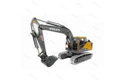 Kit d'une pelleteuse hydraulique Volvo EC160E RC 1:14 Jaune