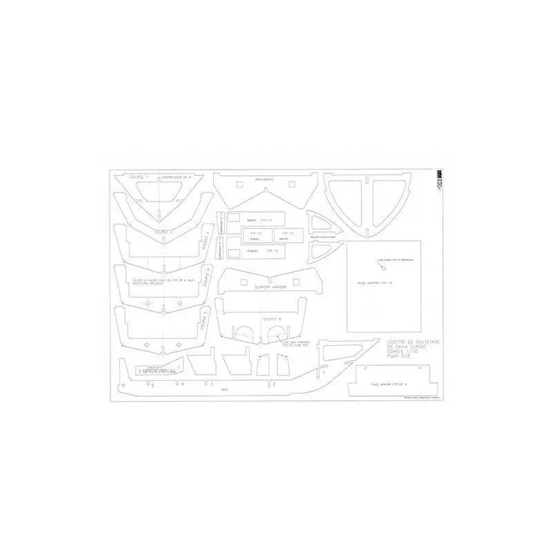 Plan MRB vedette de sauvetage SNS 229 Côte d'Amour