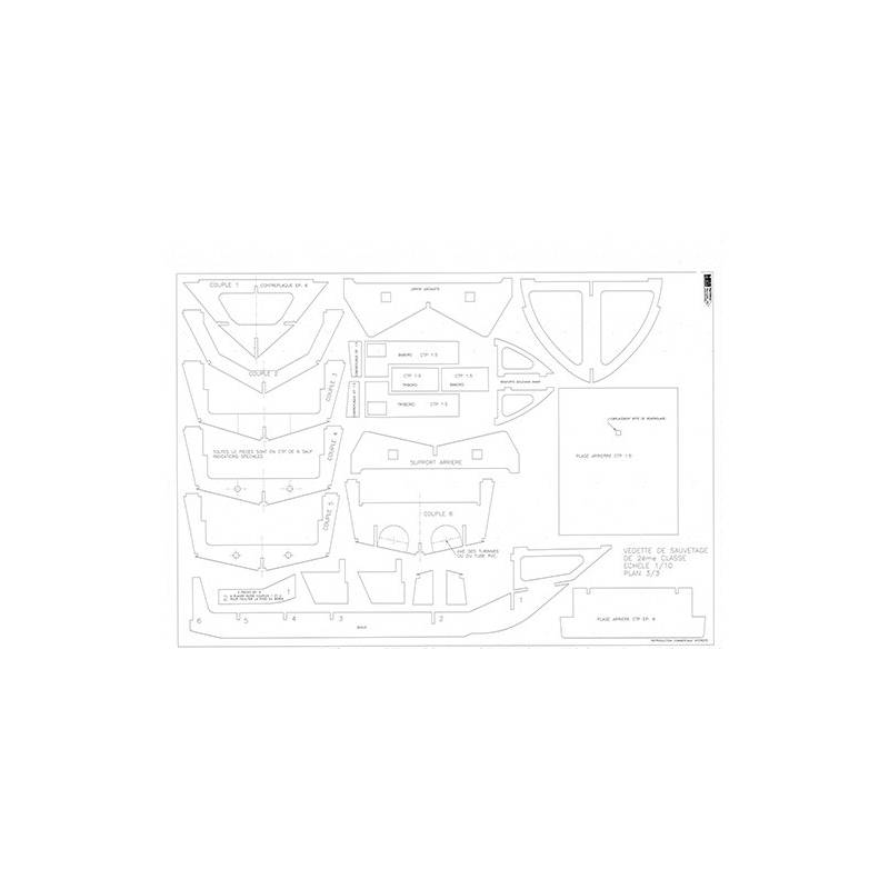 SNS 229 "Côte d'Amour" SAR Boat MRB Blueprints