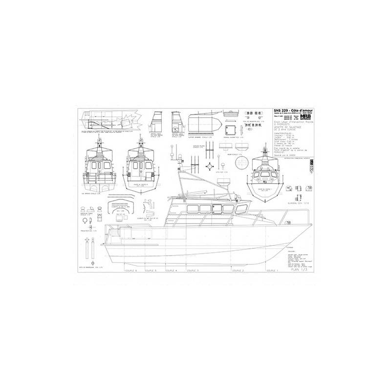SNS 229 "Côte d'Amour" SAR Boat MRB Blueprints