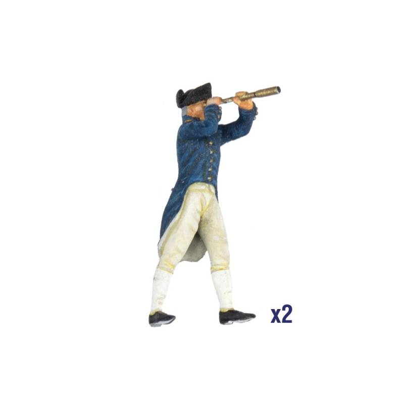 Lot de 19 Figurines d'officiers de la Royal Navy 1800 1/84