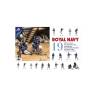 Lot de 19 Figurines d'officiers de la Royal Navy 1800 1/84