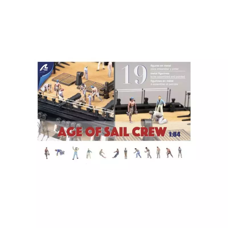Set of 19 Metal Figures for Model Ships 'Age of Sail Crew': Sailors (1700-1815)