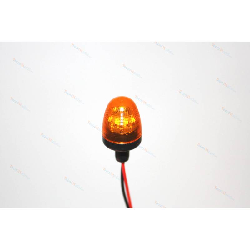 1 Orange beacon Ø12mm rounded cap and tubular base