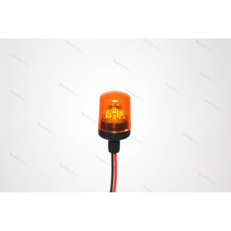 1 Orange beacon Ø12mm flat cap and tubular base
