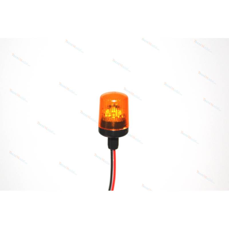 1 Orange beacon Ø12mm flat cap and tubular base