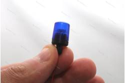 1 Gyrophare bleu Ø12mm cabochon plat base tubulaire
Pistenking KL12-BR