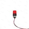 1 Gyrophare rouge Ø12mm cabochon plat M5
