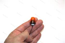 Gyrophare orange 1/8 Ø17.5mm cabochon arrondi base filetée Pistenking RX8-OG