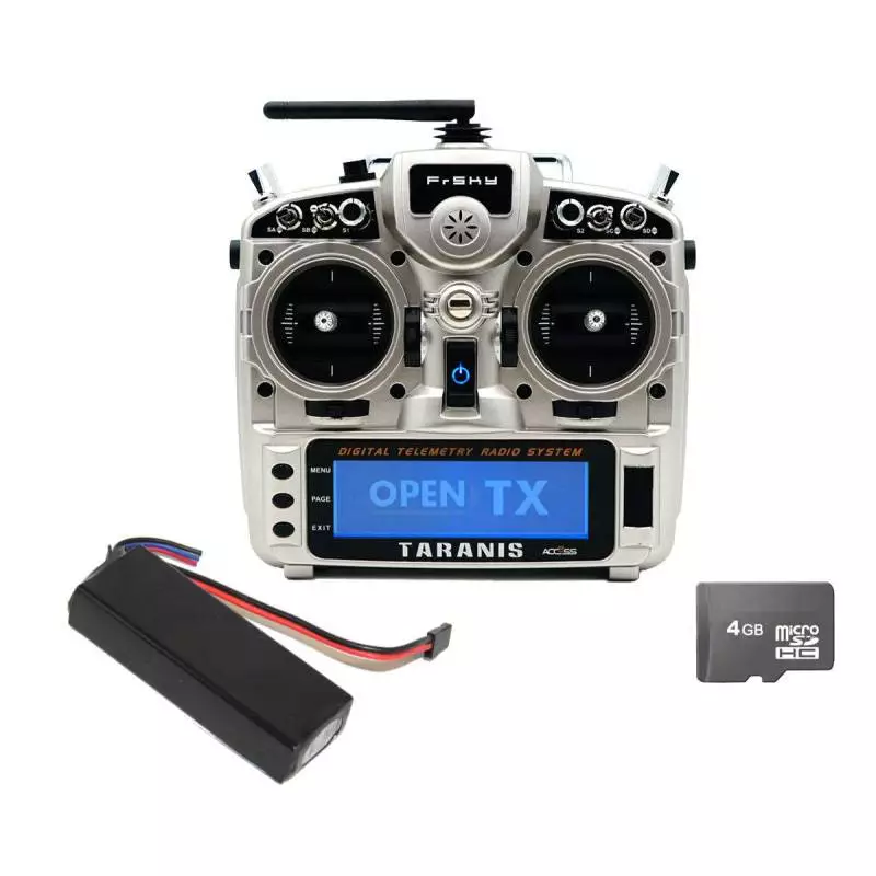Radio FR-SKY X9D Plus 2019 Couleur Argent + Mallette + Accu Lithium + MicroSD