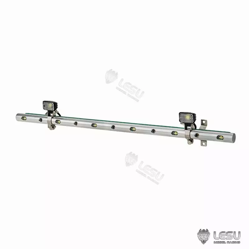 Barre de leds avec veilleuses et 2 projecteurs pour dos de cabine de camion RC 1/14 - LESU S-1321