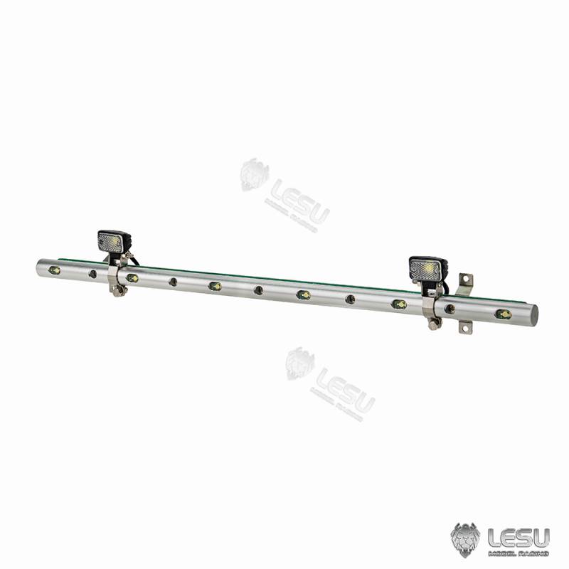 Led bar with white lights and 2 spotlights for back of RC truck cab 1/14 - LESU S-1321