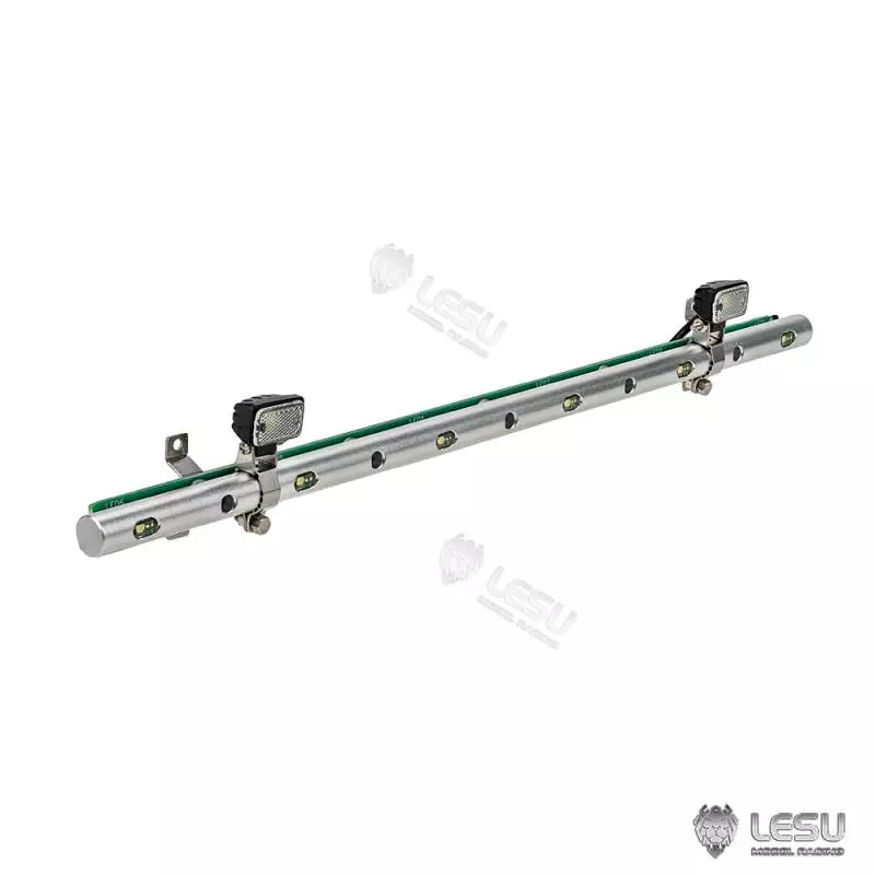 Barre de leds avec veilleuses et 2 projecteurs pour dos de cabine de camion RC 1/14 - LESU S-1321