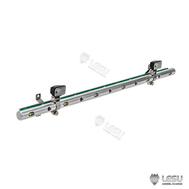 Led bar with white lights and 2 spotlights for back of RC truck cab 1/14 - LESU S-1321