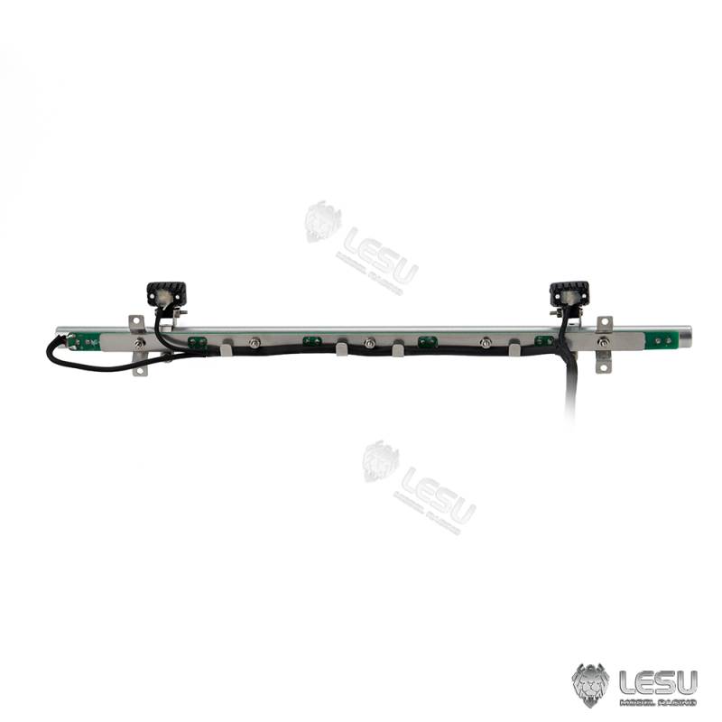Led bar with white lights and 2 spotlights for back of RC truck cab 1/14 - LESU S-1321