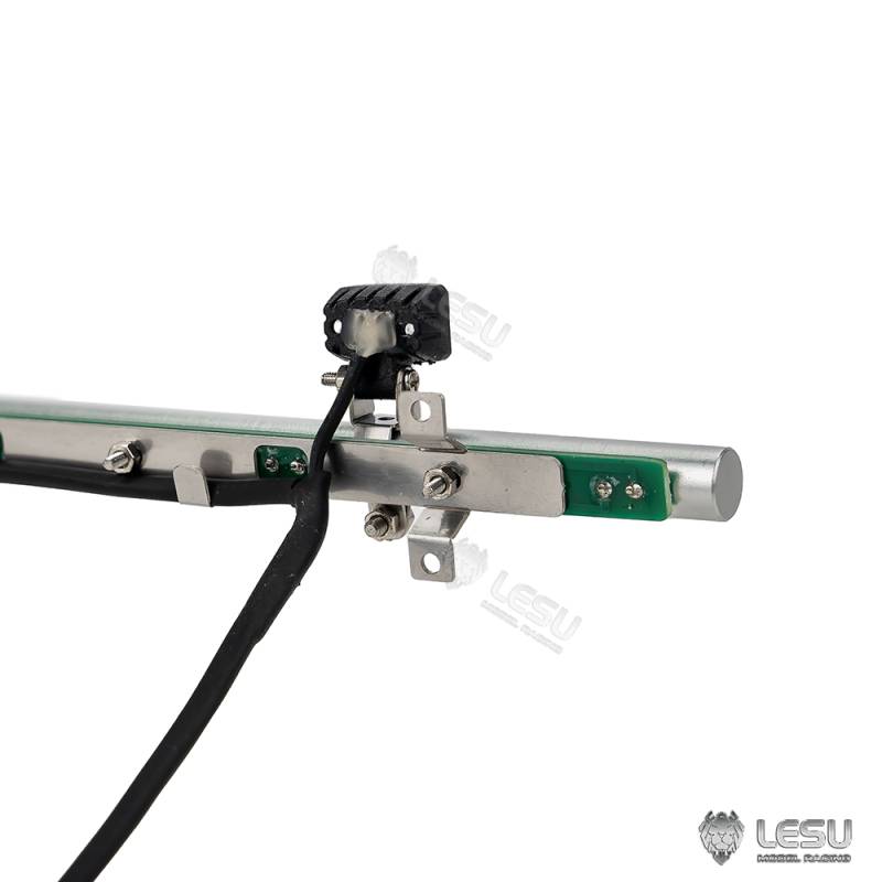 Led bar with white lights and 2 spotlights for back of RC truck cab 1/14 - LESU S-1321