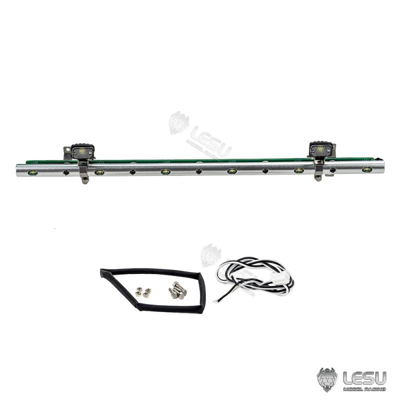 Led bar with white lights and 2 spotlights for back of RC truck cab 1/14 - LESU S-1321