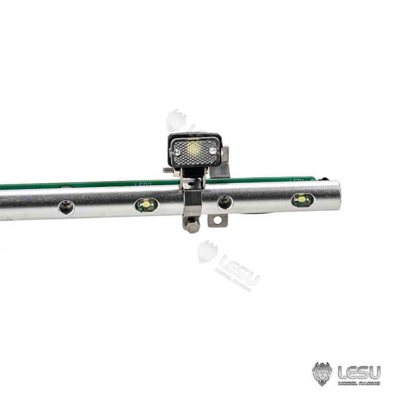 Led bar with white lights and 2 spotlights for back of RC truck cab 1/14 - LESU S-1321
