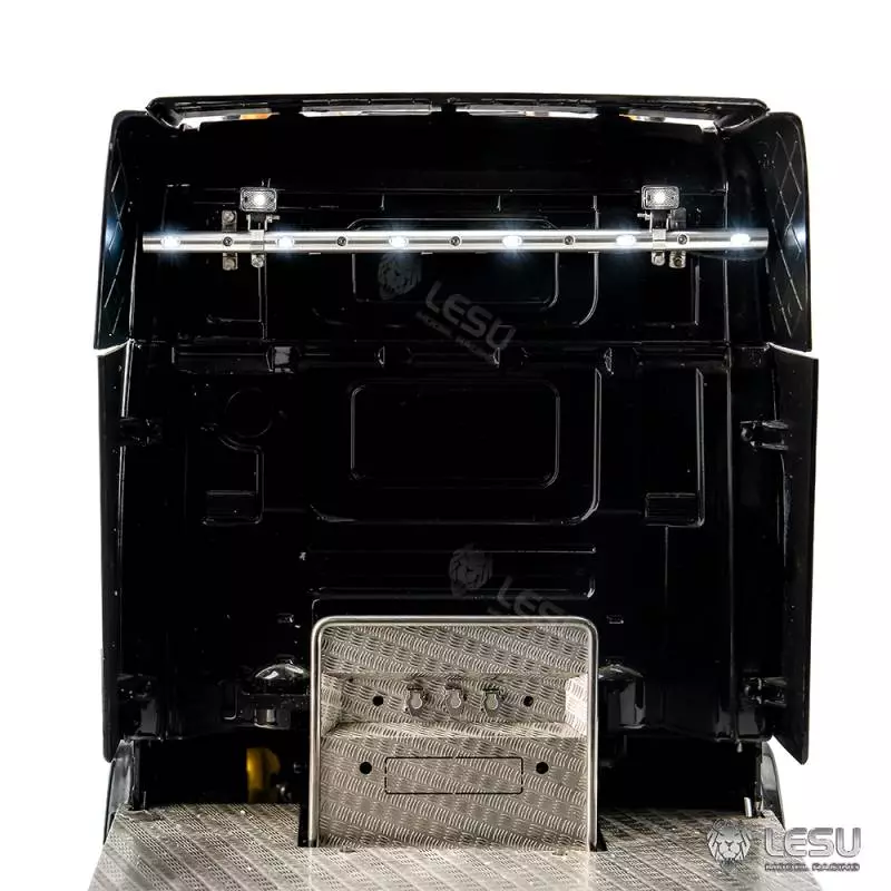 Barre de leds avec veilleuses et 2 projecteurs pour dos de cabine de camion RC 1/14 - LESU S-1321